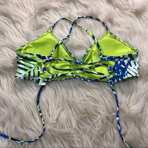 Aerie neon leaf high rise bikini set - Picture 5 of 7